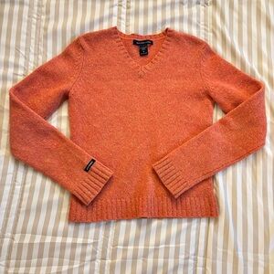 Abercrombie & Fitch Women's V-Neck Orange Sweater